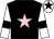 Black, pink star, white sleeves, black armlets and star on white cap (Bramble Syndicate)