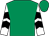 Emerald green, white and black chevrons on sleeves (Mr David Berry & P D Evans)