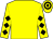 Yellow, black diamonds on sleeves, hooped cap (Mr John McCoy)