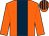 Orange, dark blue stripe, striped cap (Mr A Suddes)