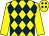 Yellow and dark blue diamonds, yellow sleeves (Duncan, Dunnington, Nicholls & Shaw)