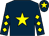 Dark blue, yellow star, diamonds on sleeves, dark blue cap, yellow star (Mrs Pam Beardmore)