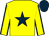 Yellow, dark blue star, yellow sleeves, dark blue seams and cap (Mr Don Hazzard)