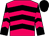 Fuchsia, black chevrons, fuchsia chevrons on black sleeves, black cap (Hwl Partnership)