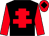 Black, red cross of lorraine & sleeves, red cap, black diamond (G R Orchard)