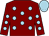Maroon, light blue spots, light blue cap (Fyfin Four)