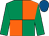 Emerald green and orange (quartered), emerald green sleeves, royal blue cap (Paul Wright Bevans & Jennie Candlish)