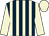 Dark blue and beige stripes, beige sleeves and cap (Glanvilles Stud Partners)