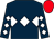 DARK BLUE, WHITE triple diamond, diamonds on sleeves, RED cap (Jerry Wright,martin Walker & Tony Hugh)