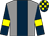 Grey, dark blue stripe, dark blue sleeves, yellow armlets, check cap (Mr Vimal Khosla)