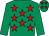 Emerald green, red stars, emerald green sleeves (The Populaire Partnership)