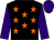 Black, orange stars, purple sleeves and cap (Fry & Mosvold)