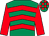 Emerald green, red chevrons and sleeves, check cap (Rollx Syndicate)