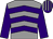 Grey & purple chevrons, purple sleeves, striped cap (Weeping Ash Syndicate)