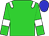 Lime green, White epaulettes and armlets, Blue cap (J Roulland)
