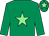 Emerald green, light green star and star on cap (Carl & Emma Pyne)