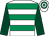 White, emerald green hoops, dark green sleeves (Mr P Burns)