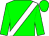 Green, white sash, green cap (Dawn Martin)