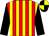 Red and yellow stripes, black sleeves, black and yellow quartered cap (Katsumi Yoshida)