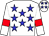White, blue stars, red bars on sleeves, blue stars on white cap (Iavarone, Jules, Iavarone, Michael And McClanahan, Jerry)