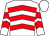 White, red chevrons (A G Racing Stable)