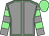 Grey, light green seams, hooped sleeves, light green cap (Gg Thoroughbreds Xi)