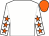 WHITE, ORANGE stars on sleeves, ORANGE cap (Phoenix Thoroughbred & Cool Silk P'shi)