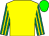 Yellow, emerald green & yellow striped sleeves, green cap (David Spratt & Sean Jones & Mrs Lynne Lyons)