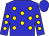Blue, gold spots, blue cap (R A Ryan)
