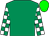 Emerald Green, emerald green & white check sleeves, green cap (Zhang Yuesheng)