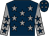Dark blue, grey stars, grey sleeves, dark blue stars (Mr Colin Roberts)
