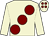 Beige, large maroon spots and spots on cap (Mr Ahmed Ali)