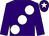 Purple, large white spots and star on cap (C & J Cooley D & M Sorrell K Jones)