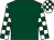 Dark green, white and dark green check sleeves and cap (Rowdown Racing Partnership)