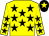 Yellow, black stars, black cap, yellow star (Mr Ibrahim Rachid)