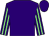 Purple, light green striped sleeves (Mr J Butler)