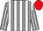 Grey and white stripes, red cap (Rowsell, Basings & Wiltshire)