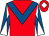Red, royal blue chevron, royal blue and white diabolo on sleeves, red cap, white diamond (Majestic Stone Partnership)