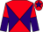 Red and purple diabolo, halved sleeves, red cap, purple star (Go Alfresco Racing Partners)