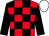 Red and black check, black sleeves, white cap (Alderson Burke Francis)