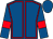 Royal blue, red seams and armlets (Clarendon Partnership)