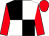 Black and white quarters, red sleeves, red cap (Obert, Danielle And Eppard, Christine)