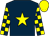 Dark blue, yellow star, checked sleeves, yellow cap (Ownaracehorse And Partners Ii)