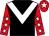 Black, white chevron, red sleeves, white stars, red cap, white star (Mr V I Araci & Partners)
