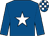 Royal blue, white star, check cap (Mrs Emma Butler)
