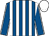 Royal blue & white stripes, white seams on sleeves, white cap (P C Hayes)