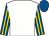 White, royal blue & yellow striped sleeves, royal blue cap (Glending Syndicate)