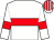 White, red hoop, red armlet, striped cap (Ms Marie Hickey)