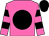 Hot pink, black ball, black hoops on sleeves, black cap (Coast To Coast Stable, Silver, Martin And Borchetta, Martha)