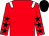 Red, white epaulets, red sleeves, black stars and cap (Chris Pugsley & Acorn Builders Dorset)